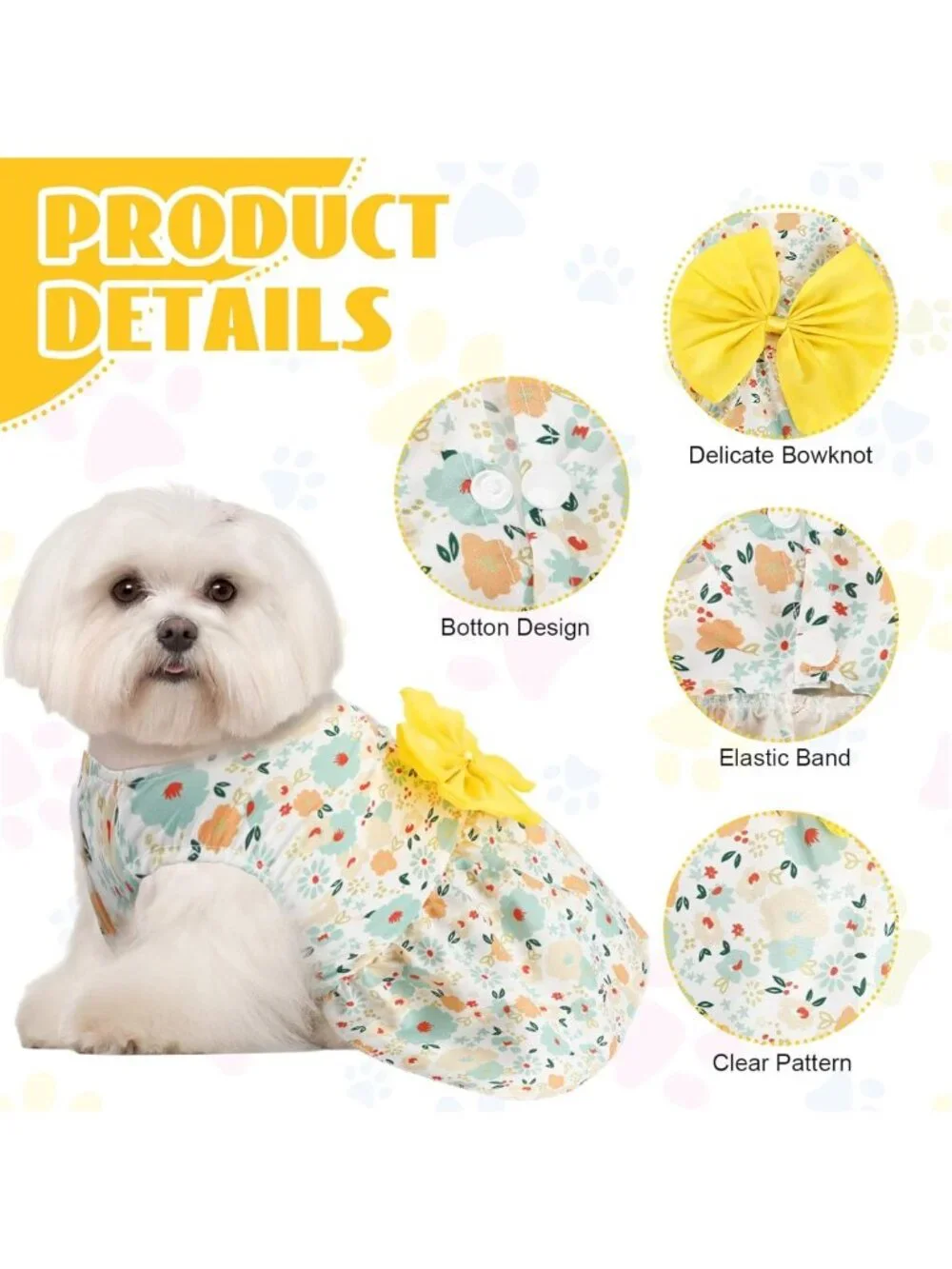 8 Cute Dog Dresses for Small Dogs & Puppies - Bowknot Skirts, Summer Apparel